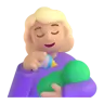 Woman Feeding Baby: Medium-Light Skin Tone Emoji 👩🏼‍🍼 image - Microsoft 3D Fluent style