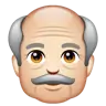 Old Man: Light Skin Tone Emoji 👴🏻 image - WhatsApp style