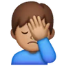 Man Facepalming: Medium Skin Tone Emoji 🤦🏽‍♂️ image - Samsung style
