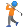 Person Golfing: Medium-Light Skin Tone Emoji 🏌🏼 image - Google Noto Color style