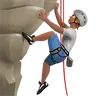 Person Climbing: Medium Skin Tone Emoji 🧗🏽 image - Apple style