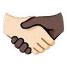 Handshake: Light Skin Tone, Dark Skin Tone Emoji 🫱🏻‍🫲🏿 image - Google Noto Color Animated style