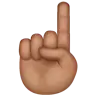 Index Pointing Up: Medium Skin Tone Emoji ☝🏽 image - WhatsApp style