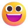 Emoji Grinning Face 😀 image - Microsoft 3D Fluent style