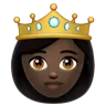 Princess: Dark Skin Tone Emoji 👸🏿 image - WhatsApp style