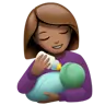 Woman Feeding Baby: Medium Skin Tone Emoji 👩🏽‍🍼 image - Apple style