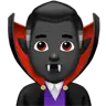 Man Vampire: Dark Skin Tone Emoji 🧛🏿‍♂️ image - Apple style