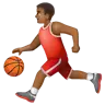 Person Bouncing Ball: Medium-Dark Skin Tone Emoji ⛹🏾 image - WhatsApp style