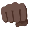 Oncoming Fist: Dark Skin Tone Emoji 👊🏿 image - Google Noto Color style