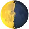 अंतिम तिमाही चंद्रमा प्रतीक Emoji 🌗 image - Apple style