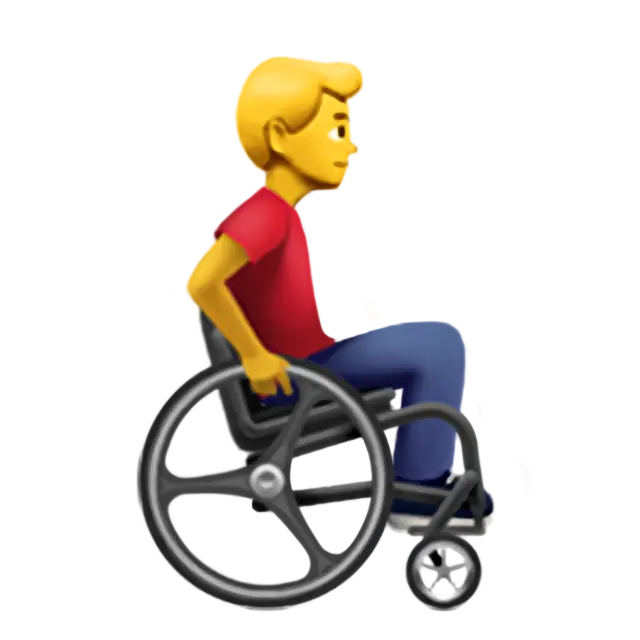 Man In Manual Wheelchair Facing Right