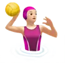 Woman Playing Water Polo: Light Skin Tone Emoji 🤽🏻‍♀️ image - Apple style
