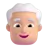Man: Medium-Light Skin Tone, White Hair