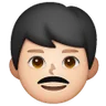 Man: Light Skin Tone Emoji 👨🏻 image - Samsung style