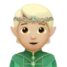 Elf: Medium-Light Skin Tone Emoji 🧝🏼 image - Apple style