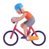 Person Biking: Medium-Light Skin Tone Emoji 🚴🏼 image - Microsoft 3D Fluent style