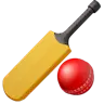 Kij krykietowy i piłka Emoji 🏏 image - Apple style