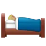 Person In Bed: Medium-Light Skin Tone Emoji 🛌🏼 image - WhatsApp style