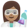 Woman Scientist: Medium Skin Tone Emoji 👩🏽‍🔬 image - Google Noto Color style