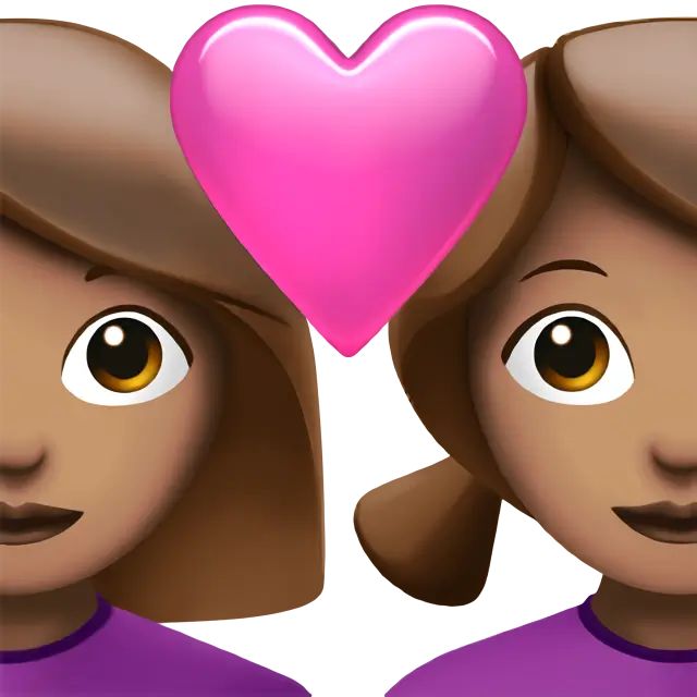 Couple With Heart: Woman, Woman, Medium Skin Tone