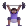 Woman Lifting Weights: Medium-Dark Skin Tone Emoji 🏋🏾‍♀️ image - Microsoft 3D Fluent style