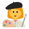 Woman Artist Emoji 👩‍🎨 image - Tossface style