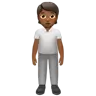Person Standing: Medium-Dark Skin Tone Emoji 🧍🏾 image - Apple style