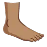 Foot: Medium Skin Tone Emoji 🦶🏽 image - Google Noto Color Animated style