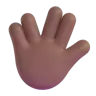 Vulcan Salute: Medium-Dark Skin Tone Emoji 🖖🏾 image - Microsoft 3D Fluent style