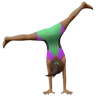 Woman Cartwheeling: Medium-Dark Skin Tone Emoji 🤸🏾‍♀️ image - Apple style
