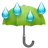 Umbrella With Rain Drops