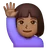 Woman Raising Hand: Medium-Dark Skin Tone