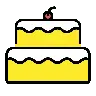 Geburtstagskuchen Emoji 🎂 image - OpenMoji style