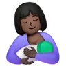 Breast-Feeding: Dark Skin Tone Emoji 🤱🏿 image - Samsung style