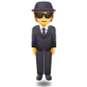 Homme lévitant en costume d'affaires Emoji 🕴 image - Samsung style