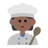 Cook: Medium-Dark Skin Tone Emoji 🧑🏾‍🍳 image - Tossface style