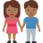 Woman And Man Holding Hands: Medium-Dark Skin Tone