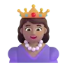 Princess: Medium Skin Tone Emoji 👸🏽 image - Microsoft 3D Fluent style