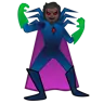 Supervillain: Dark Skin Tone Emoji 🦹🏿 image - Google Noto Color style