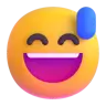 Emoji Volto sorridente con bocca aperta e sudore freddo 😅 image - Microsoft 3D Fluent style