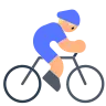 Man Biking: Medium-Light Skin Tone Emoji 🚴🏼‍♂️ image - Tossface style