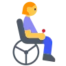 Woman In Motorized Wheelchair Emoji 👩‍🦼 image - Tossface style