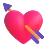 Heart With Arrow Emoji 💘 image - Microsoft 3D Fluent style