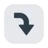 Right Arrow Curving Down Emoji ⤵ image - Tossface style