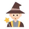 Mage: Light Skin Tone Emoji 🧙🏻 image - Tossface style
