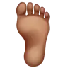 Foot: Medium Skin Tone Emoji 🦶🏽 image - WhatsApp style