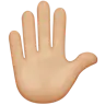 Raised Hand: Medium-Light Skin Tone Emoji ✋🏼 image - Apple style
