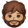 Person: Medium Skin Tone, Beard Emoji 🧔🏽 image - Samsung style