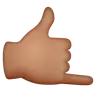 Call Me Hand: Medium Skin Tone Emoji 🤙🏽 image - WhatsApp style