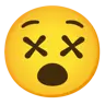 めまい顔 Emoji 😵 image - Google Noto Color style